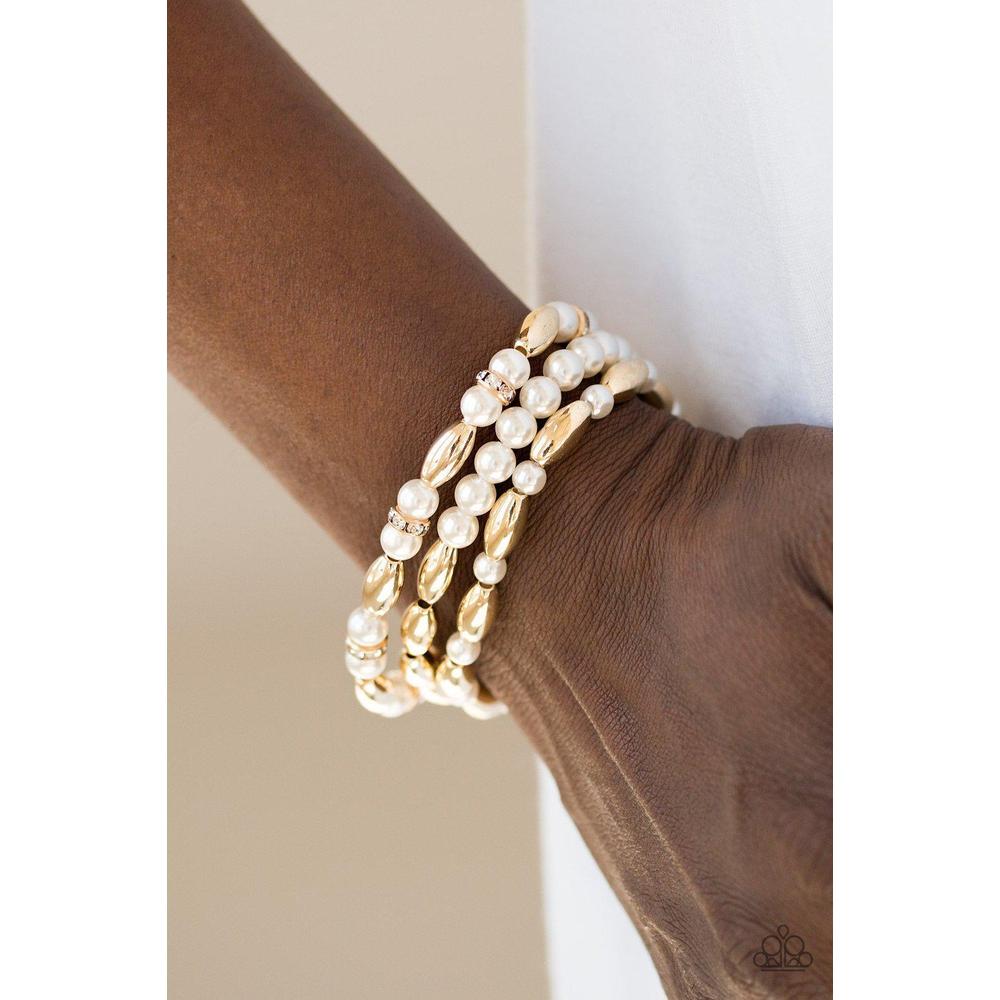 Chic Contender - Gold Bracelet - Paparazzi - Dare2bdazzlin N Jewelry