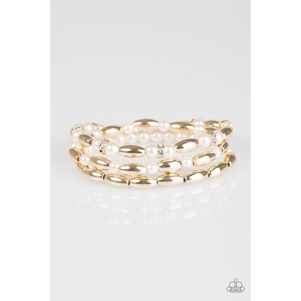 Chic Contender - Gold Bracelet - Paparazzi - Dare2bdazzlin N Jewelry