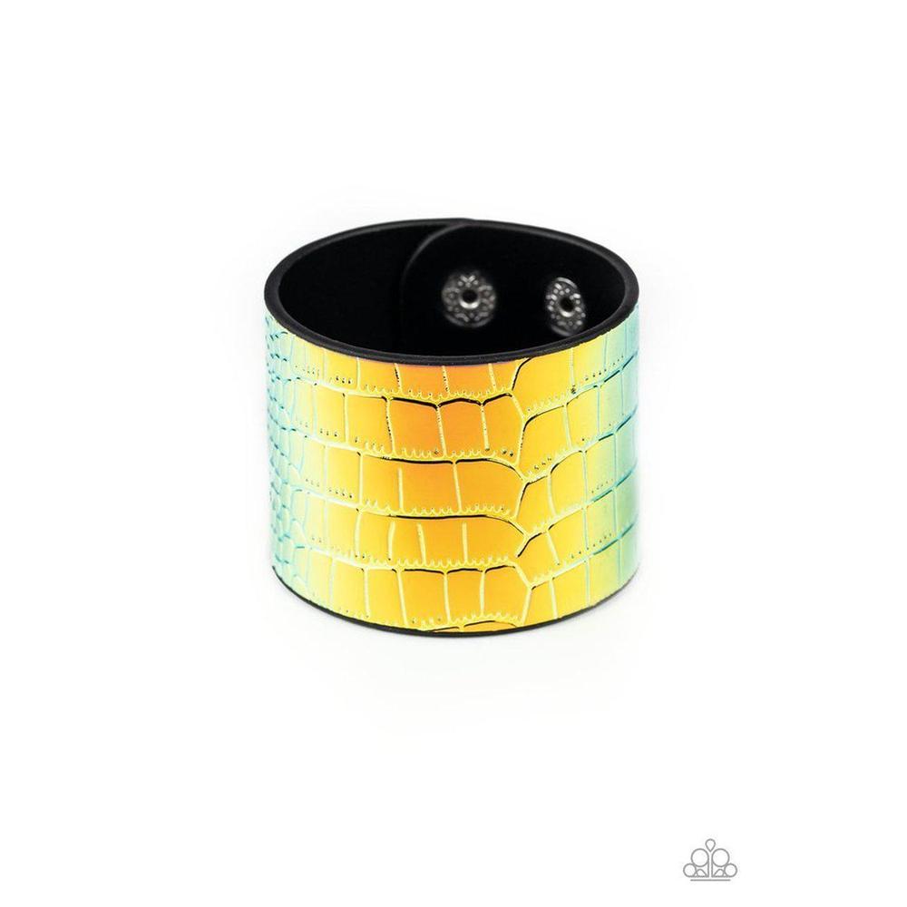 Chroma Croc Multi Urban Bracelet - Paparazzi - Dare2bdazzlin N Jewelry