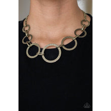 Load image into Gallery viewer, City Circus - Brass Necklace - Paparazzi - Dare2bdazzlin N Jewelry
