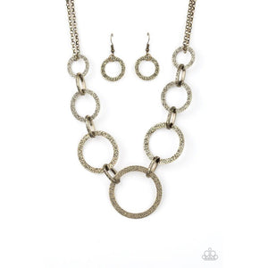 City Circus - Brass Necklace - Paparazzi - Dare2bdazzlin N Jewelry