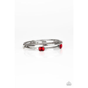 City Slicker Sleek Red Bracelet - Paparazzi - Dare2bdazzlin N Jewelry