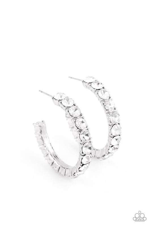 CLASSY is in Session - White Earring - Paparazzi - Dare2bdazzlin N Jewelry