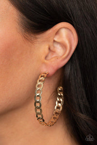 Climate CHAINGE Gold Earring - Paparazzi - Dare2bdazzlin N Jewelry