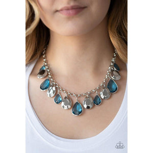 CLIQUE-Bait Blue Necklace - Paparazzi - Dare2bdazzlin N Jewelry