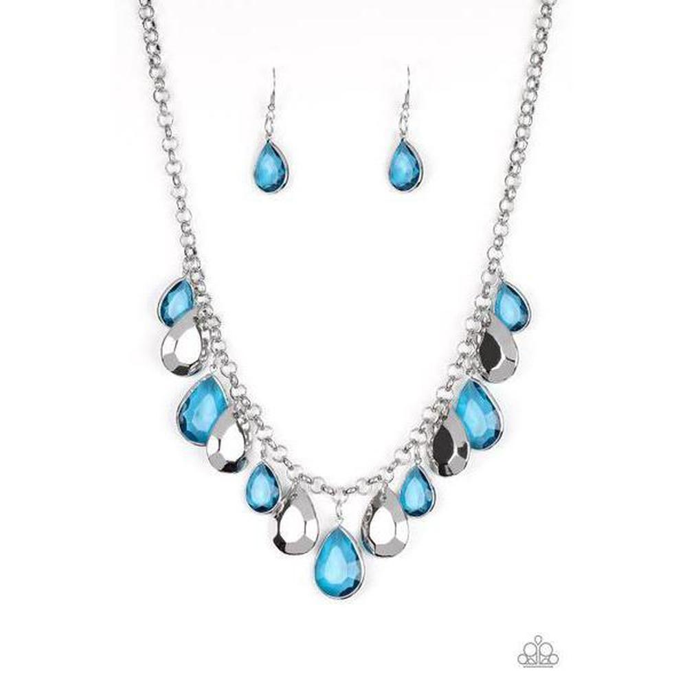 CLIQUE-Bait Blue Necklace - Paparazzi - Dare2bdazzlin N Jewelry
