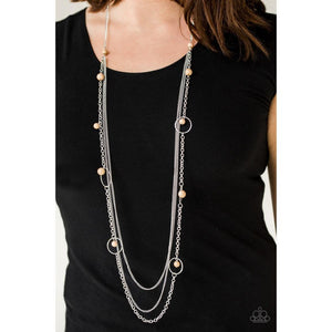 Collectively Carefree Brown Necklace - Paparazzi - Dare2bdazzlin N Jewelry