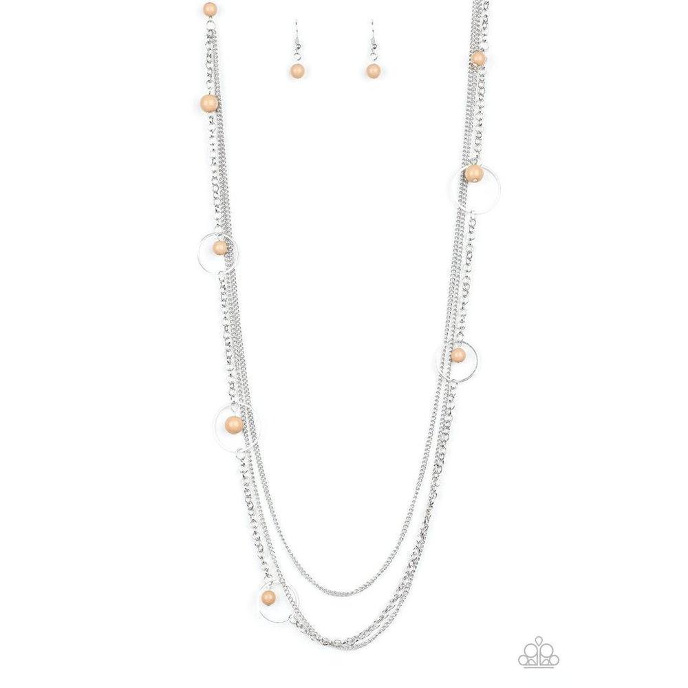 Collectively Carefree Brown Necklace - Paparazzi - Dare2bdazzlin N Jewelry