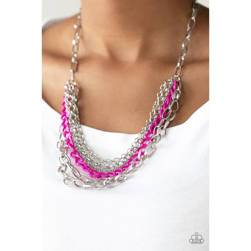 Color Bomb Pink Necklace - Paparazzi - Dare2bdazzlin N Jewelry