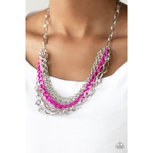 Load image into Gallery viewer, Color Bomb Pink Necklace - Paparazzi - Dare2bdazzlin N Jewelry

