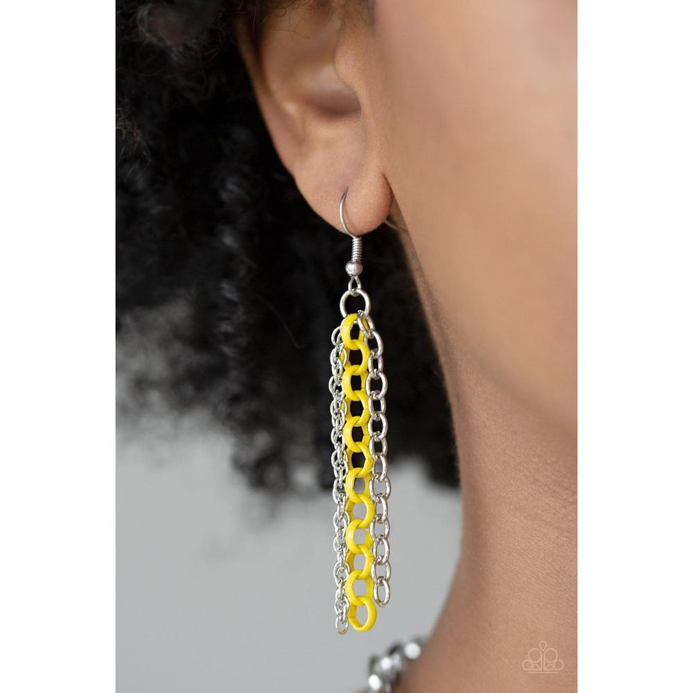 Color Bomb - Yellow Necklace - Paparazzi - Dare2bdazzlin N Jewelry