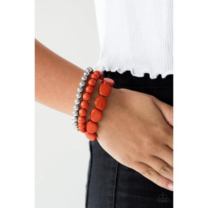 Color Venture - Orange Bracelet - Paparazzi - Dare2bdazzlin N Jewelry