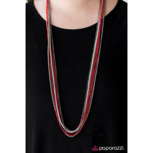 Colorful Calamity - Red Necklace - Paparazzi - Dare2bdazzlin N Jewelry
