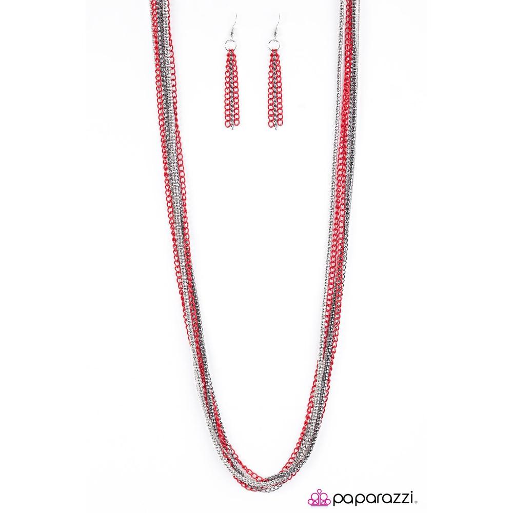 Colorful Calamity - Red Necklace - Paparazzi - Dare2bdazzlin N Jewelry