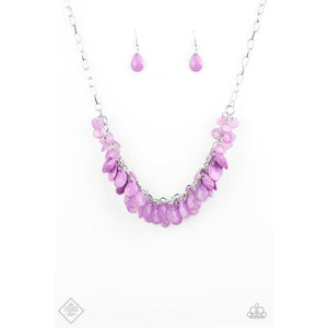 Colorfully Clustered Purple Necklace - Paparazzi - Dare2bdazzlin N Jewelry