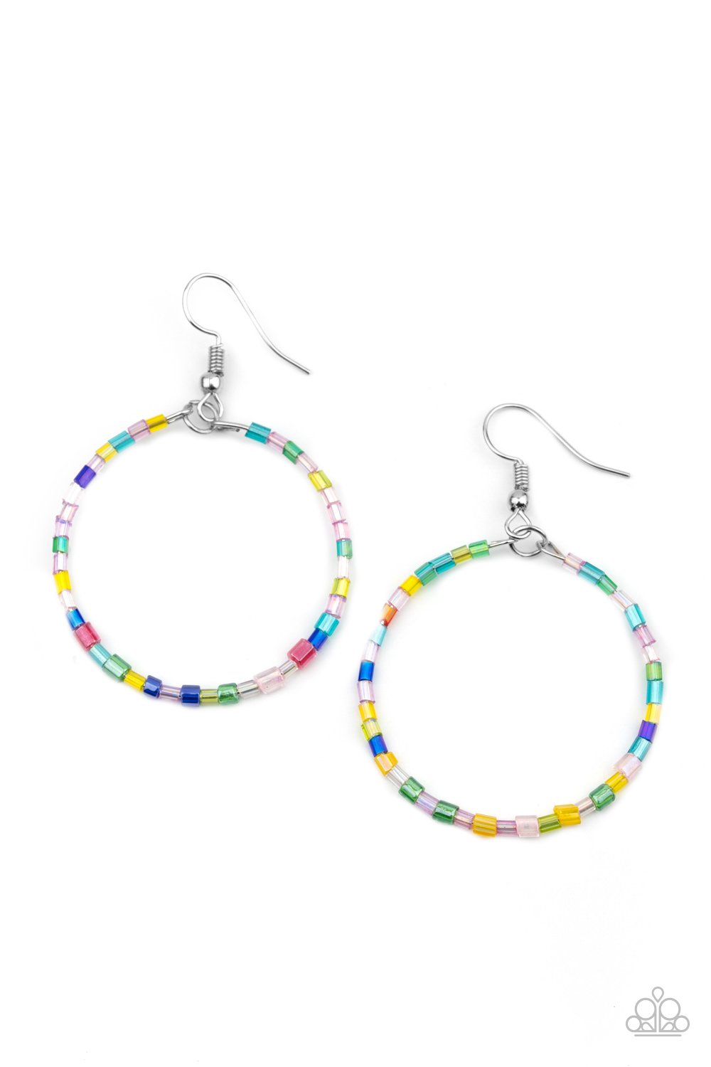 Colorfully Curvy - Multi Earring - Paparazzi - Dare2bdazzlin N Jewelry