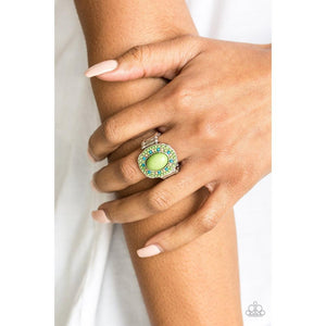 Colorfully Rustic Green Ring - Paparazzi - Dare2bdazzlin N Jewelry