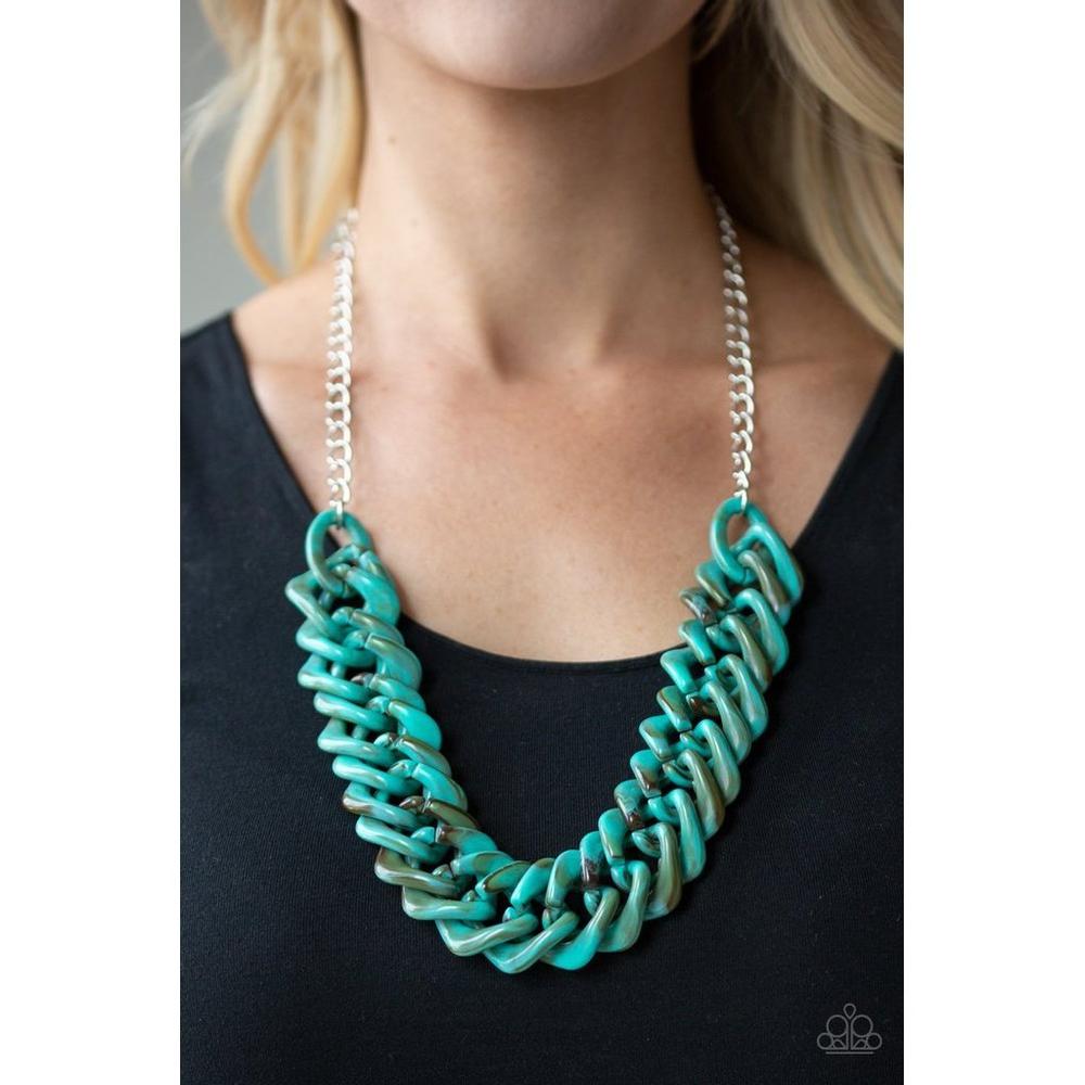 Comin In HAUTE Blue Necklace - Paparazzi - Dare2bdazzlin N Jewelry