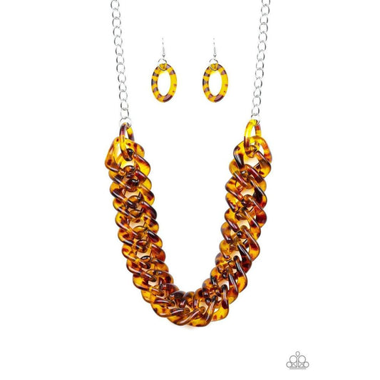 Comin In HAUTE Brown Necklace - Paparazzi - Dare2bdazzlin N Jewelry