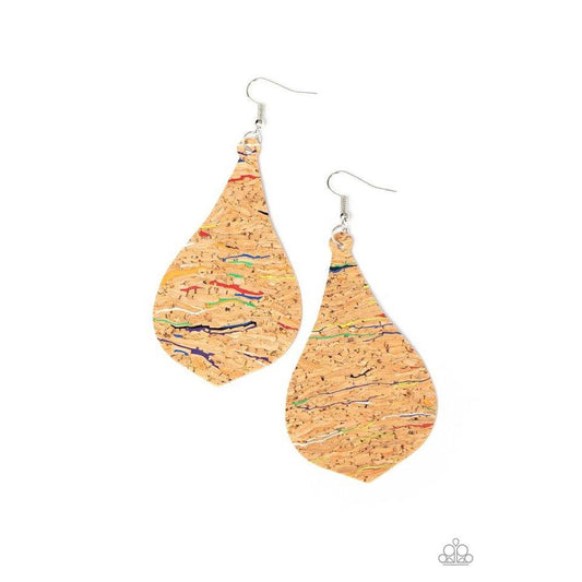 Cork Coast - Multi Earring - Paparazzi - Dare2bdazzlin N Jewelry