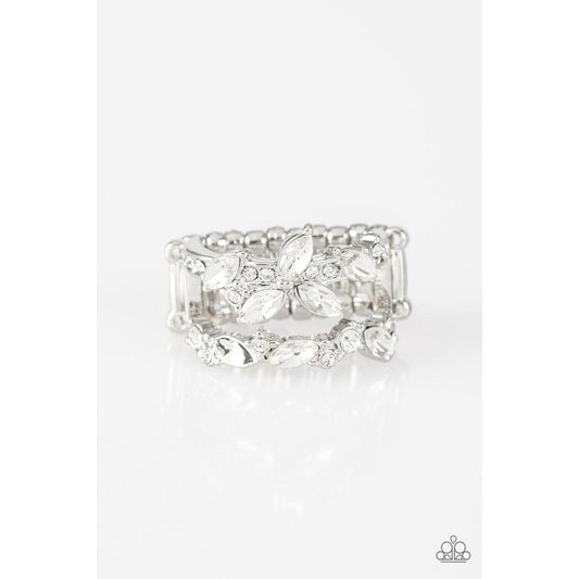 Cosmo Collection White Ring - Paparazzi - Dare2bdazzlin N Jewelry