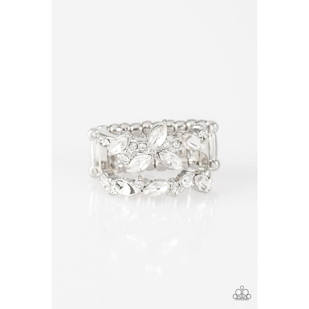 Cosmo Collection White Ring - Paparazzi - Dare2bdazzlin N Jewelry