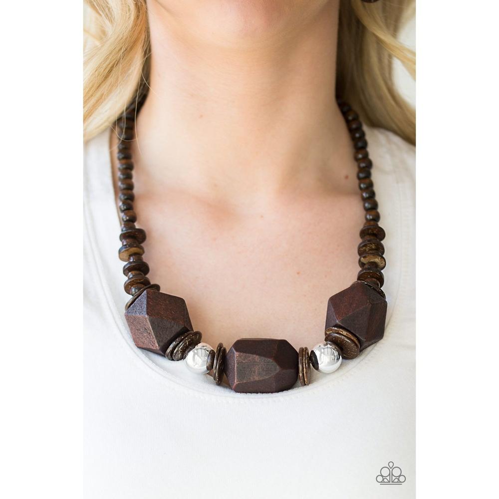 Costa Maya Getaway Brown Necklace - Paparazzi - Dare2bdazzlin N Jewelry