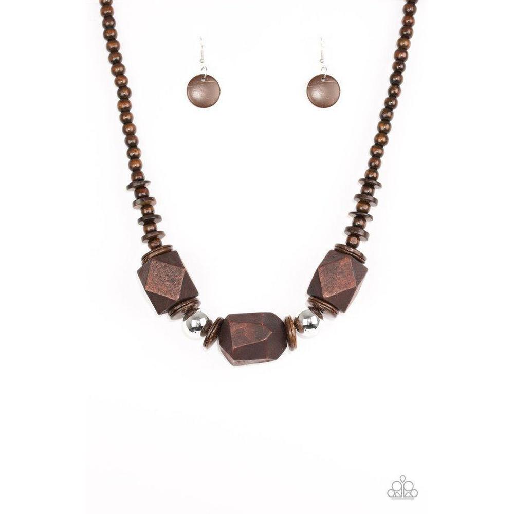 Costa Maya Getaway Brown Necklace - Paparazzi - Dare2bdazzlin N Jewelry