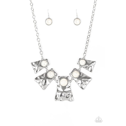 Cougar White Necklace - Paparazzi - Dare2bdazzlin N Jewelry