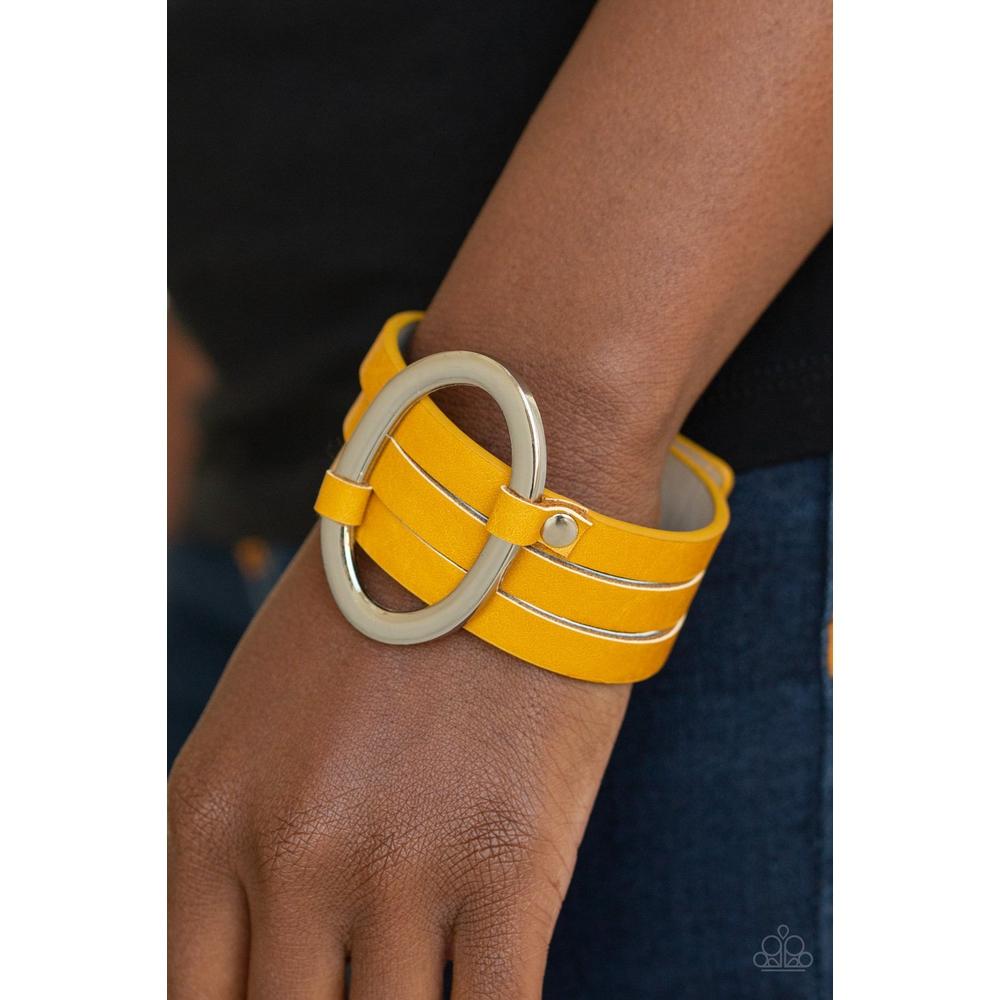 Cowgirl Cavalier Yellow Urban Necklace - Paparazzi - Dare2bdazzlin N Jewelry