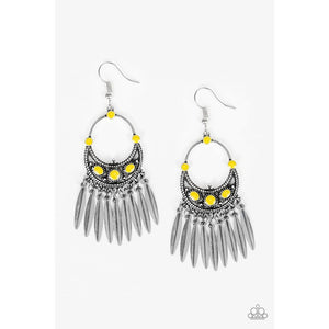 Cry Me A RIVIERA Yellow Earrings - Paparazzi - Dare2bdazzlin N Jewelry