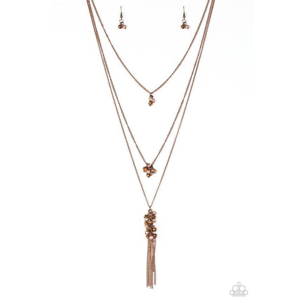 Crystal Cruiser Copper Necklace - Paparazzi - Dare2bdazzlin N Jewelry