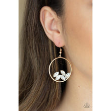 Load image into Gallery viewer, Cue The Confetti - Gold Earring - Paparazzi - Dare2bdazzlin N Jewelry
