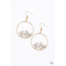 Load image into Gallery viewer, Cue The Confetti - Gold Earring - Paparazzi - Dare2bdazzlin N Jewelry
