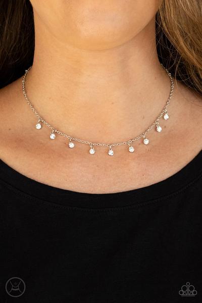 Dainty Diva White Choker - Paparazzi - Dare2bdazzlin N Jewelry