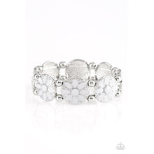 Load image into Gallery viewer, Dancing Dahilias Silver Bracelet - Paparazzi - Dare2bdazzlin N Jewelry
