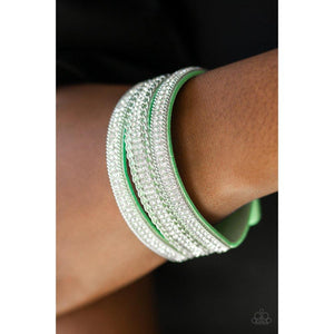 Dangerously Drama Queen - Green Bracelet - Paparazzi - Dare2bdazzlin N Jewelry