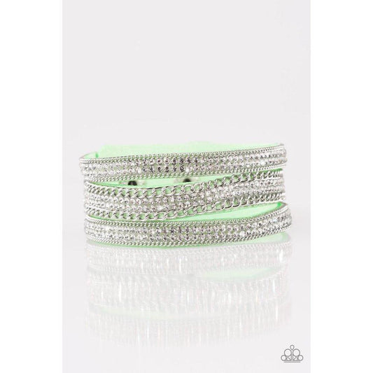 Dangerously Drama Queen - Green Bracelet - Paparazzi - Dare2bdazzlin N Jewelry