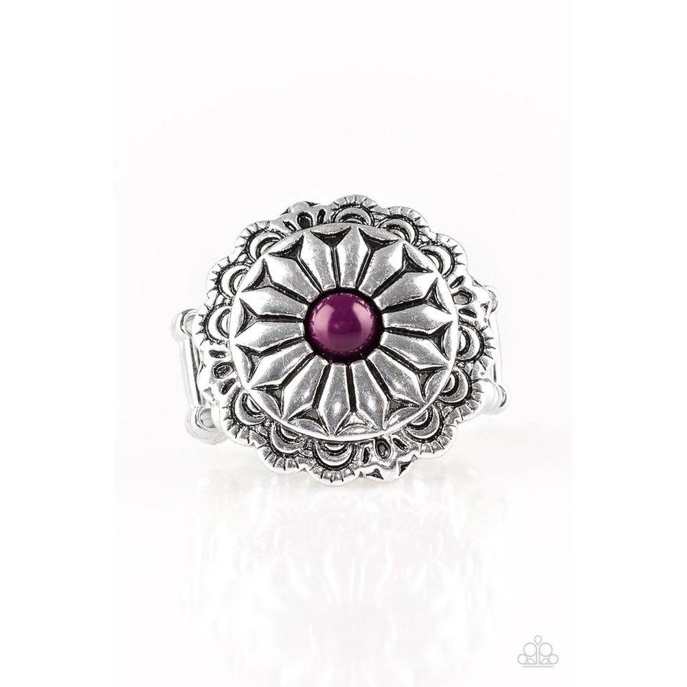 Daringly Daisy - Purple Ring  - Paparazzi - Dare2bdazzlin N Jewelry