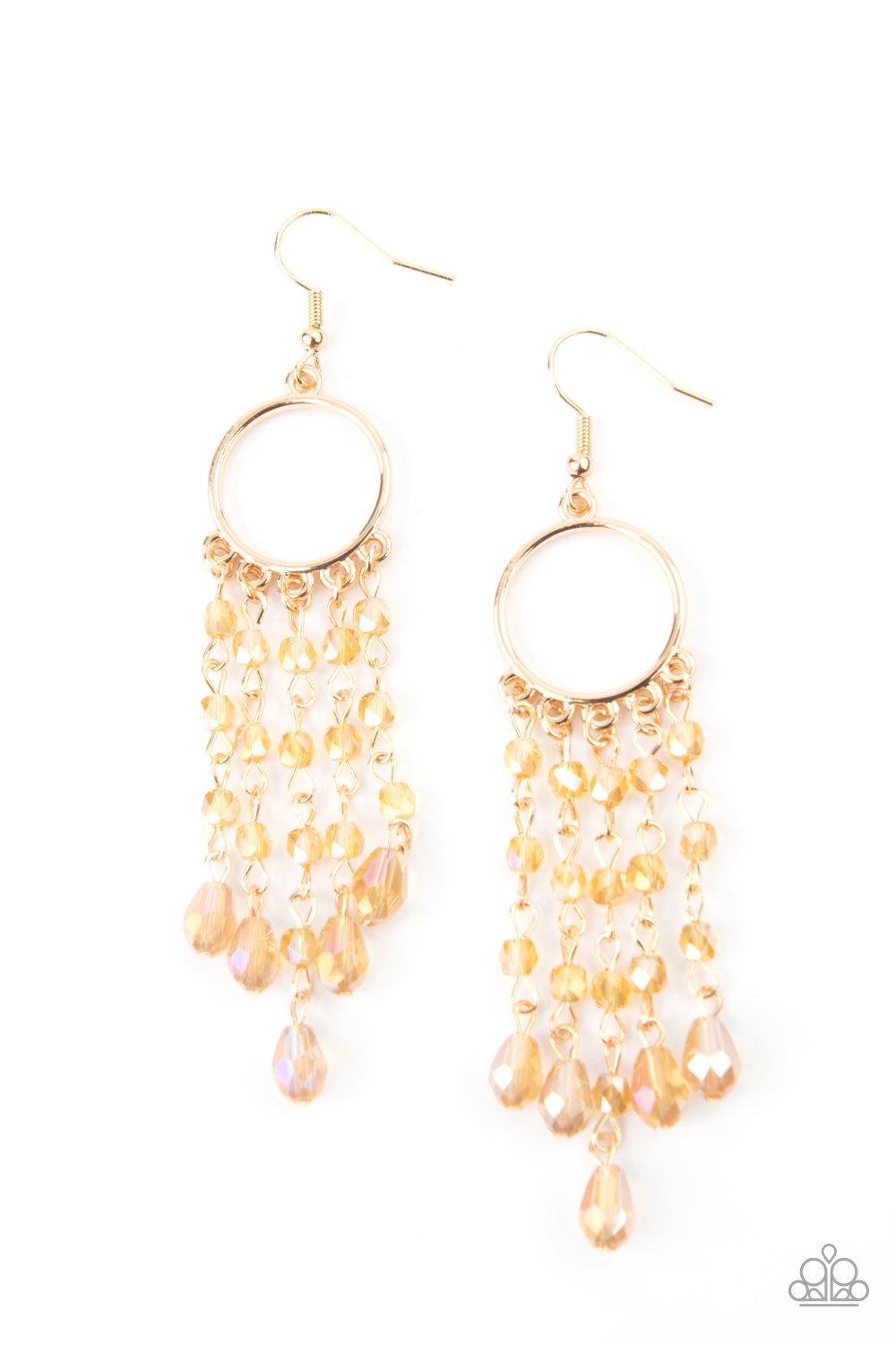 Dazzling Delicious - Gold Earring - Paparazzi - Dare2bdazzlin N Jewelry