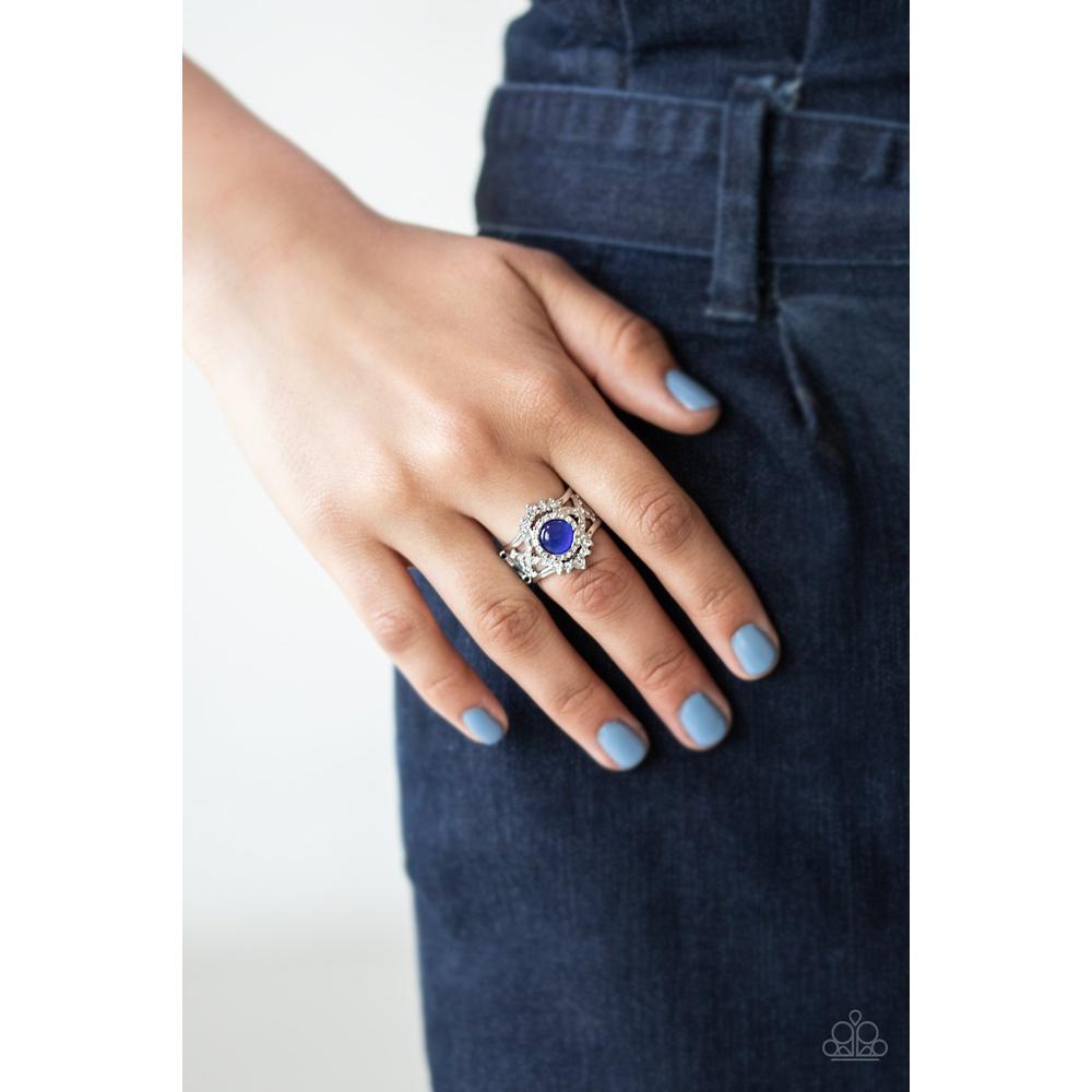 Decadently Dreamy - Blue Ring - Paparazzi - Dare2bdazzlin N Jewelry