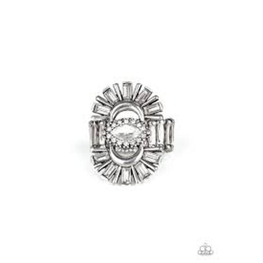 Deco Diva White Ring - Paparazzi - Dare2bdazzlin N Jewelry