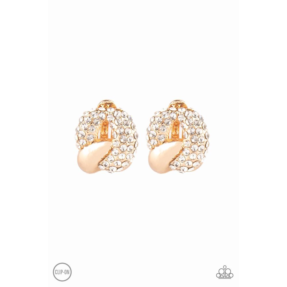 Definitely Date Night - Gold Earrings - Paparazzi - Dare2bdazzlin N Jewelry