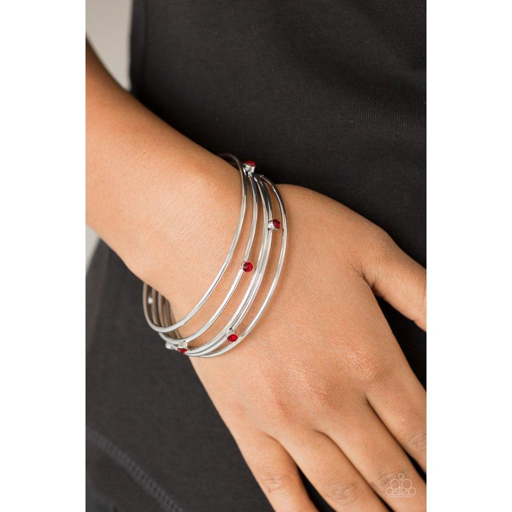 Delicate Decadence - Red Bracelet - Paparazzi - Dare2bdazzlin N Jewelry
