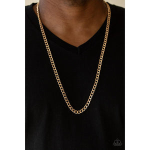Delta - Gold Men's Necklace - Paparazzi - Dare2bdazzlin N Jewelry