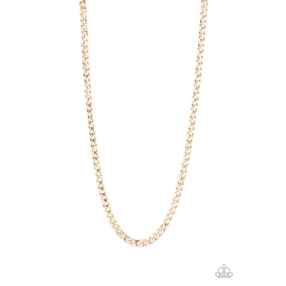 Delta - Gold Men's Necklace - Paparazzi - Dare2bdazzlin N Jewelry