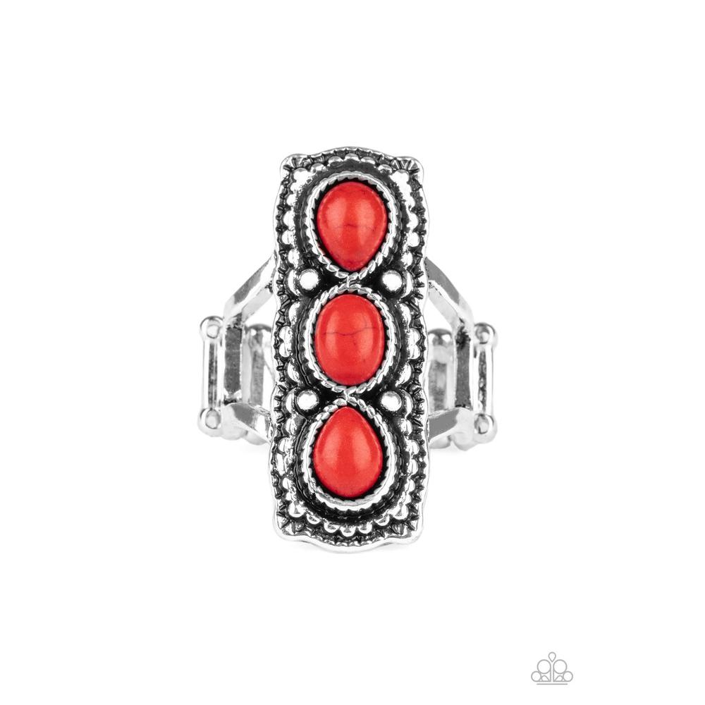 Desert Destiny - Red Ring - Paparazzi - Dare2bdazzlin N Jewelry