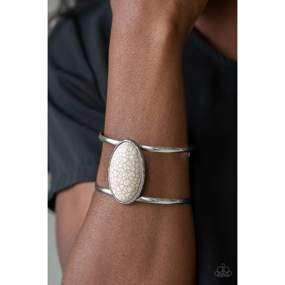 Desert Empress - White Bracelet - Paparazzi - Dare2bdazzlin N Jewelry