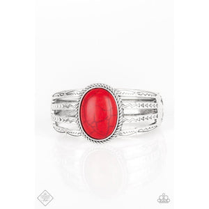 Desert Glyph Red Bracelet - Paparazzi - Dare2bdazzlin N Jewelry
