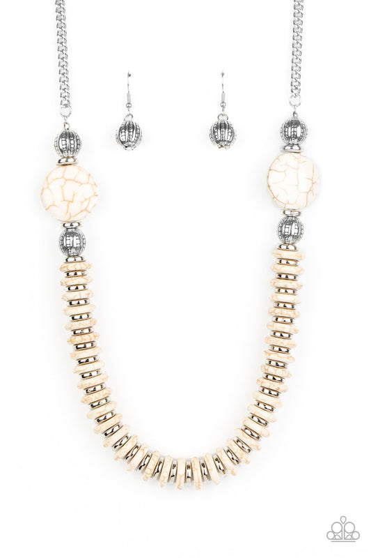 Desert Revival White Necklace - Paparazzi - Dare2bdazzlin N Jewelry